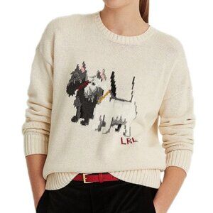 NWOT Lauren Ralph Lauren Cotton Dog Sweater